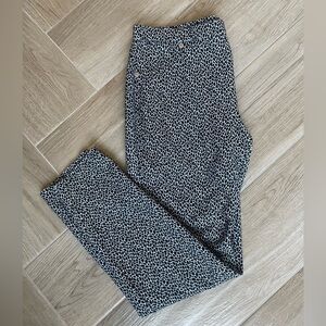 Michael Kors Black and White Animal Print Jeggings
